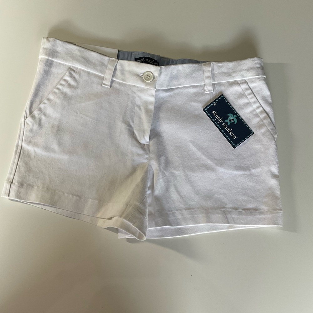 Simply Southern White Bermuda Shorts New With Tags Size 6 Woman
